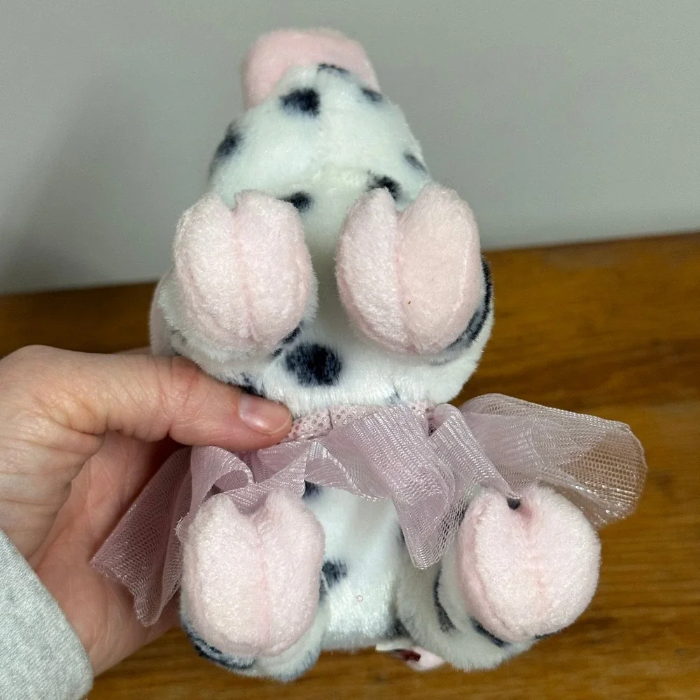 Douglas Plush Spotted Pig Ballerina with Pink Glitter Crown and Tutu‎ 7 Inch